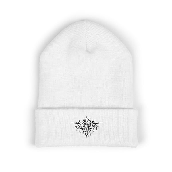 Embroidered PITTED Classic Beanie (Black Text)
